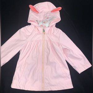 Cat & Jack. Girls hooded & lined rain jacket. EUC! Sz 18 Month
